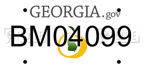BM04099 Georgia License Plate