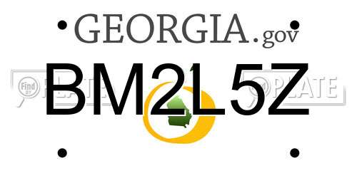 BM2L5Z Georgia License Plate