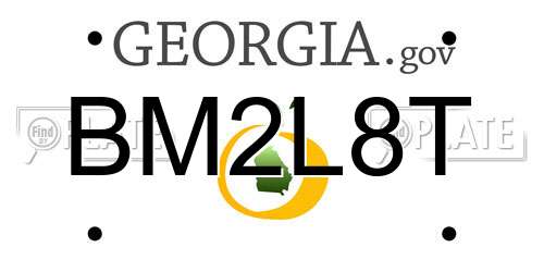 BM2L8T Georgia License Plate