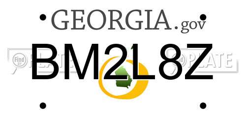 BM2L8Z Georgia License Plate