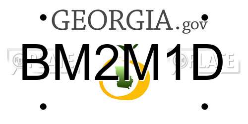 BM2M1D Georgia License Plate