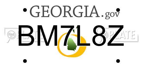 BM7L8Z Georgia License Plate