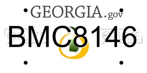 BMC8146 Georgia License Plate