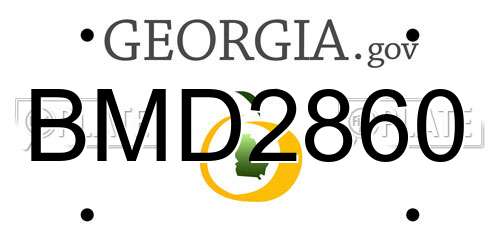 BMD2860 Georgia License Plate