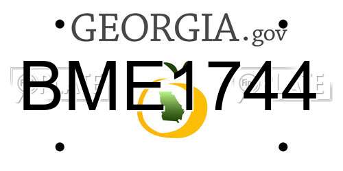 BME1744 Georgia License Plate