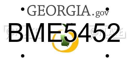 BME5452 Georgia License Plate