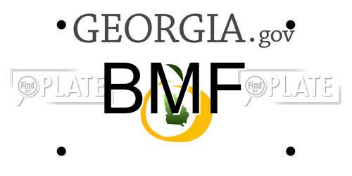 BMF Georgia License Plate