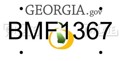 BMF1367 Georgia License Plate
