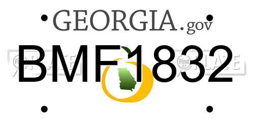 BMF1832 Georgia License Plate