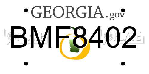 BMF8402 Georgia License Plate