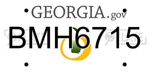 BMH6715 Georgia License Plate