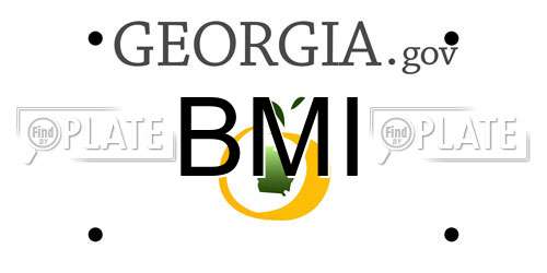 BMI Georgia License Plate