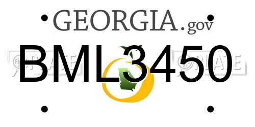 BML3450 Georgia License Plate
