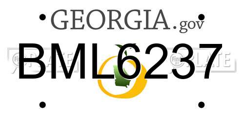 BML6237 Georgia License Plate