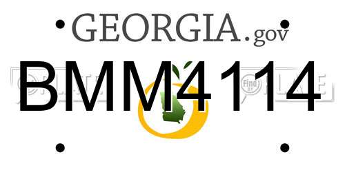 BMM4114 Georgia License Plate