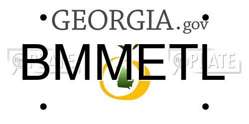 BMMETL Georgia License Plate