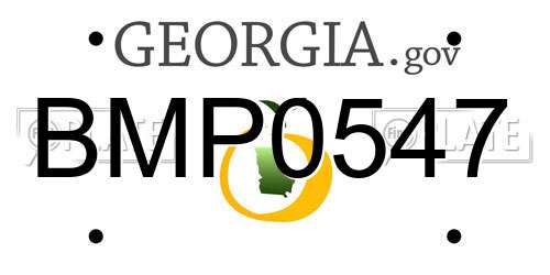 BMP0547 Georgia License Plate