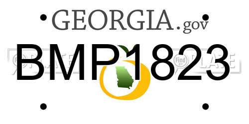 BMP1823 Georgia License Plate