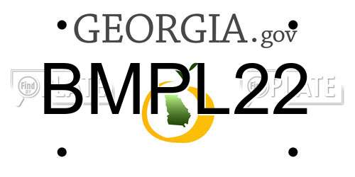 BMPL22 Georgia License Plate