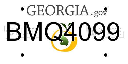BMQ4099 Georgia License Plate