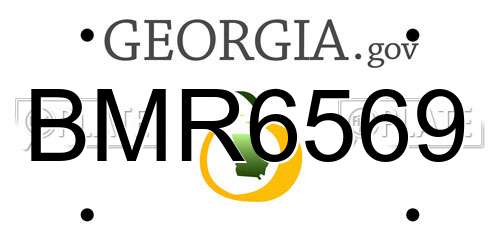 BMR6569 Georgia License Plate