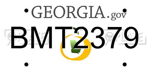 BMT2379 Georgia License Plate