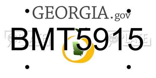 BMT5915 Georgia License Plate