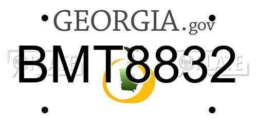 BMT8832 Georgia License Plate