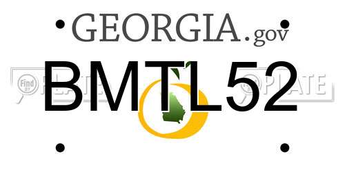 BMTL52 Georgia License Plate