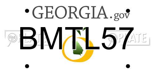 BMTL57 Georgia License Plate