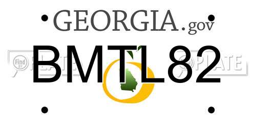 BMTL82 Georgia License Plate