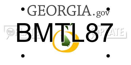 BMTL87 Georgia License Plate