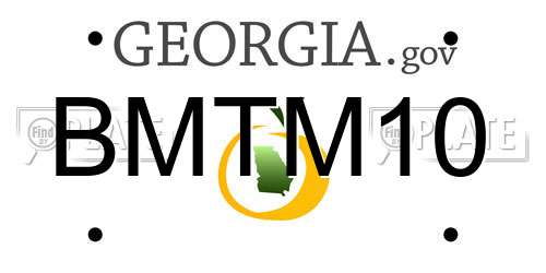 BMTM10 Georgia License Plate