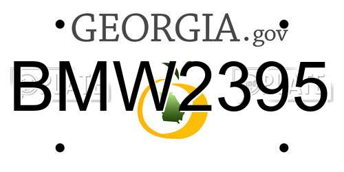 BMW2395 Georgia License Plate