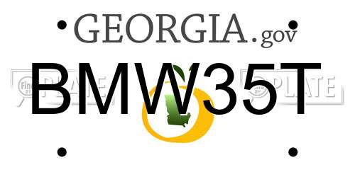 BMW35T Georgia License Plate