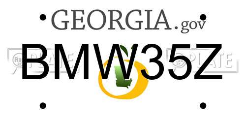 BMW35Z Georgia License Plate