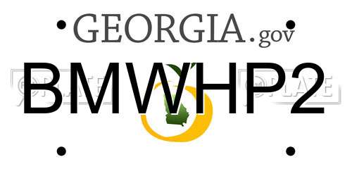 BMWHP2 Georgia License Plate