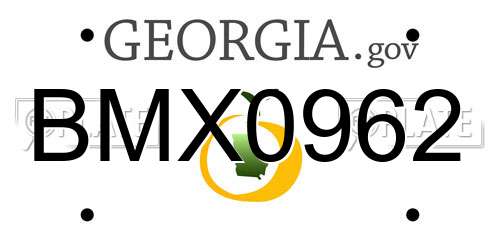 BMX0962 Georgia License Plate