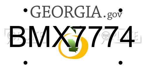 BMX7774 Georgia License Plate