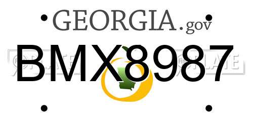 BMX8987 Georgia License Plate