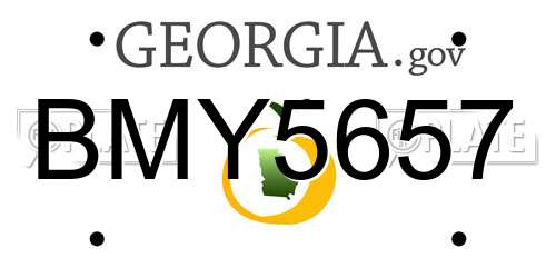 BMY5657 Georgia License Plate