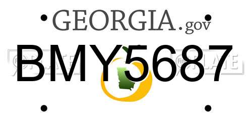 BMY5687 Georgia License Plate