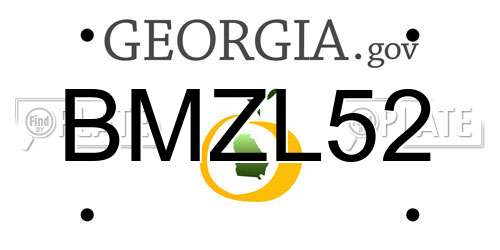 BMZL52 Georgia License Plate