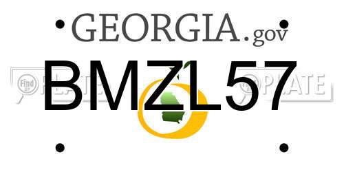BMZL57 Georgia License Plate
