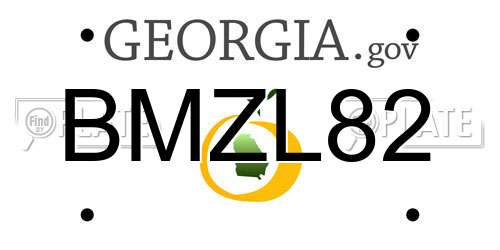 BMZL82 Georgia License Plate