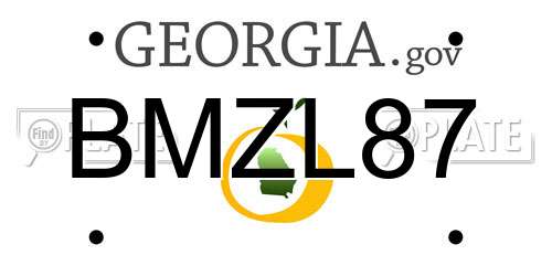 BMZL87 Georgia License Plate