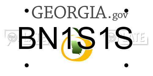 BN1S1S Georgia License Plate