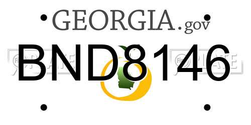 BND8146 Georgia License Plate