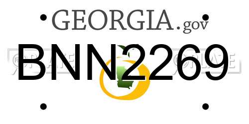 BNN2269 Georgia License Plate