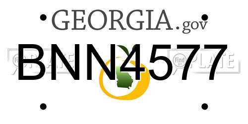 BNN4577 Georgia License Plate